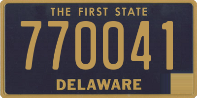 DE license plate 770041