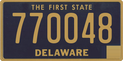 DE license plate 770048