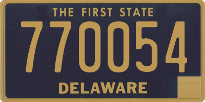 DE license plate 770054