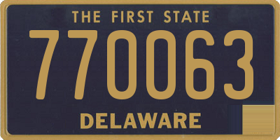 DE license plate 770063