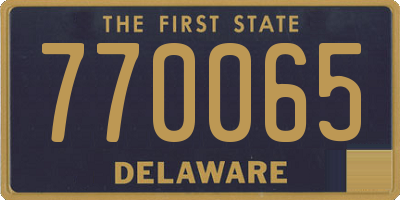DE license plate 770065