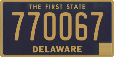 DE license plate 770067
