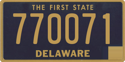 DE license plate 770071