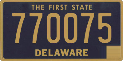 DE license plate 770075