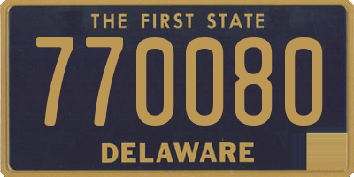 DE license plate 770080