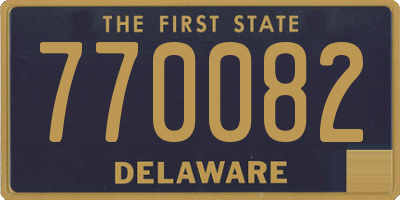 DE license plate 770082