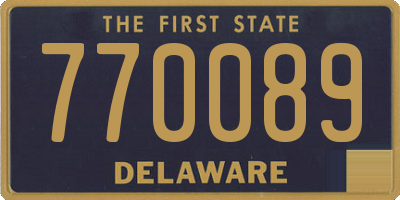 DE license plate 770089
