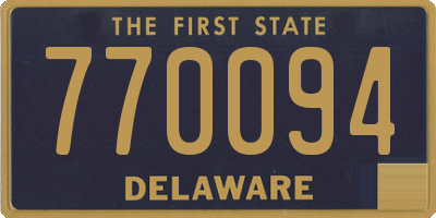 DE license plate 770094