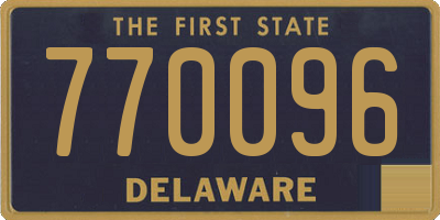 DE license plate 770096