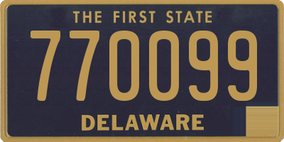 DE license plate 770099