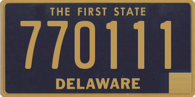 DE license plate 770111