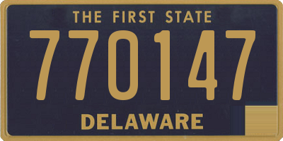 DE license plate 770147