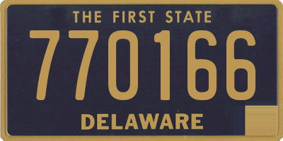 DE license plate 770166