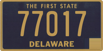 DE license plate 77017