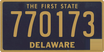 DE license plate 770173