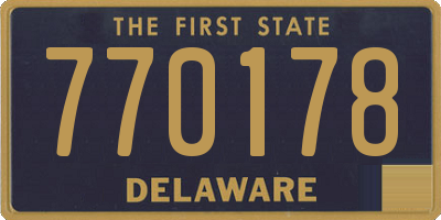 DE license plate 770178