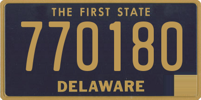 DE license plate 770180