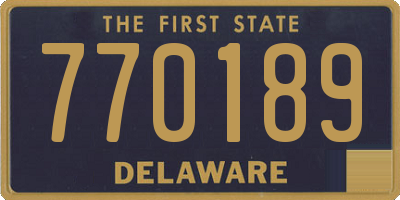 DE license plate 770189