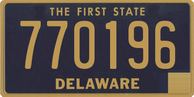 DE license plate 770196