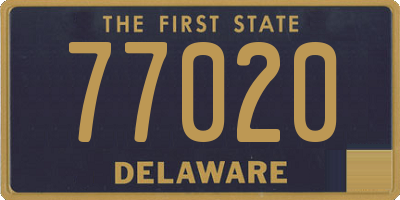 DE license plate 77020