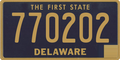 DE license plate 770202