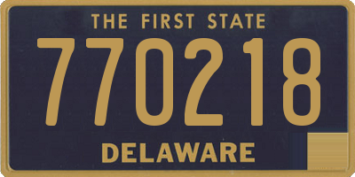 DE license plate 770218