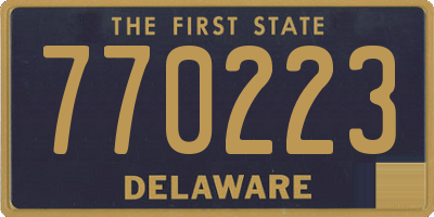 DE license plate 770223