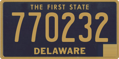 DE license plate 770232