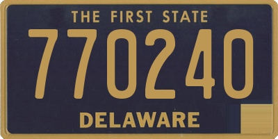 DE license plate 770240