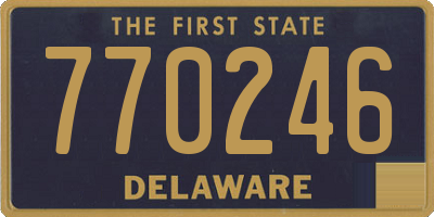 DE license plate 770246