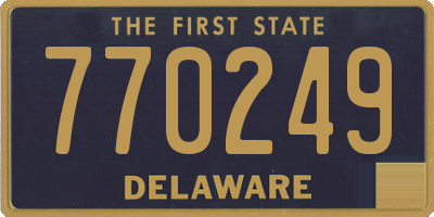 DE license plate 770249