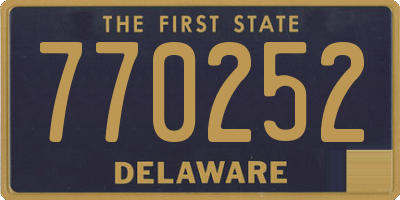 DE license plate 770252