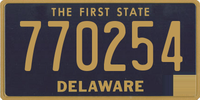 DE license plate 770254
