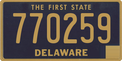 DE license plate 770259