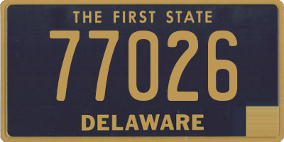 DE license plate 77026