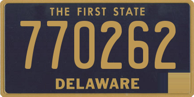 DE license plate 770262