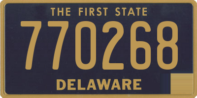 DE license plate 770268