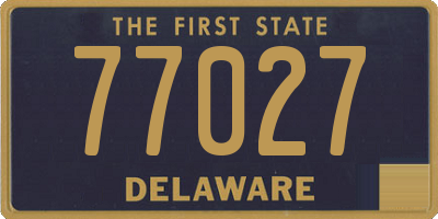 DE license plate 77027