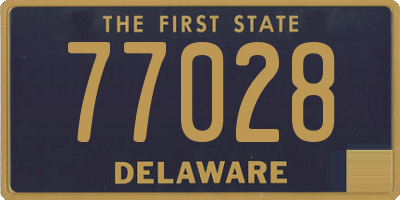 DE license plate 77028