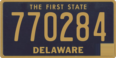 DE license plate 770284