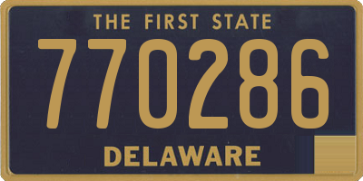 DE license plate 770286