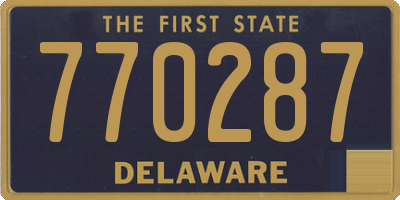 DE license plate 770287