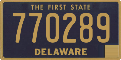 DE license plate 770289