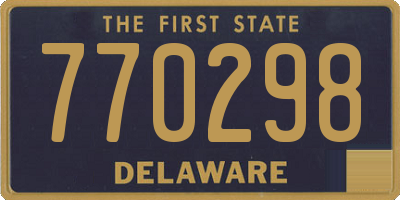 DE license plate 770298