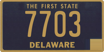 DE license plate 7703