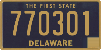 DE license plate 770301