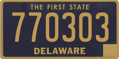 DE license plate 770303