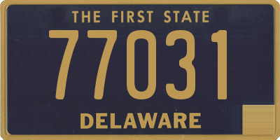 DE license plate 77031