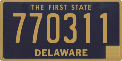 DE license plate 770311
