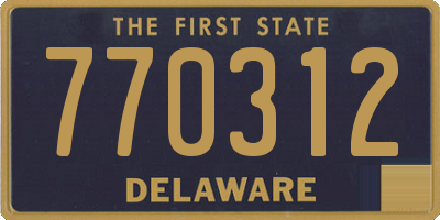 DE license plate 770312